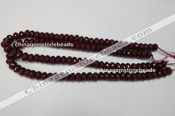 CCN2134 15.5 inches 6*10mm faceted rondelle candy jade beads