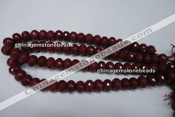 CCN2136 15.5 inches 10*14mm faceted rondelle candy jade beads