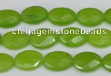 CCN215 15.5 inches 10*14mm faceted oval candy jade beads