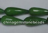 CCN2151 15.5 inches 10*25mm faceted teardrop candy jade beads