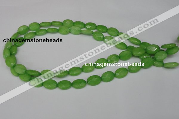 CCN216 15.5 inches 10*14mm faceted oval candy jade beads