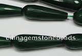 CCN2163 15.5 inches 10*30mm faceted teardrop candy jade beads