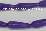 CCN2170 15.5 inches 8*25mm faceted teardrop candy jade beads