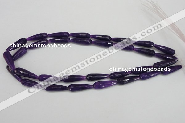 CCN2171 15.5 inches 8*25mm faceted teardrop candy jade beads