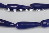 CCN2172 15.5 inches 8*25mm faceted teardrop candy jade beads