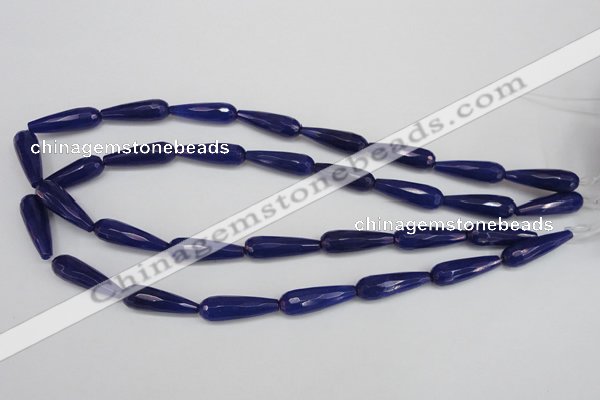 CCN2172 15.5 inches 8*25mm faceted teardrop candy jade beads