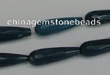 CCN2175 15.5 inches 8*25mm faceted teardrop candy jade beads