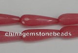 CCN2180 15.5 inches 8*25mm faceted teardrop candy jade beads