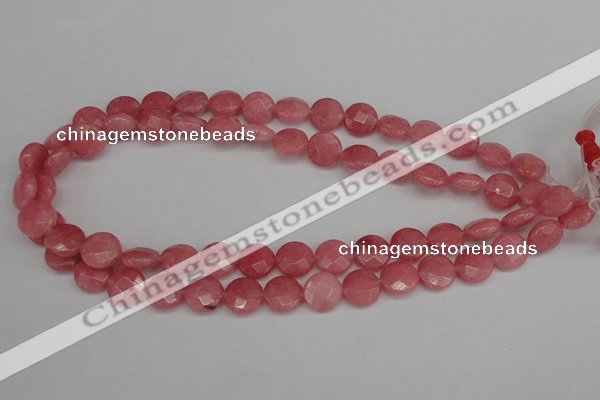 CCN2231 15.5 inches 12mm faceted coin candy jade beads wholesale