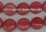 CCN2238 15.5 inches 14mm faceted coin candy jade beads wholesale