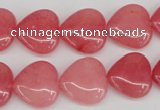 CCN2240 15.5 inches 15*15mm heart candy jade beads wholesale