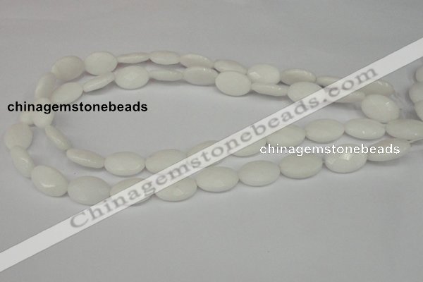 CCN225 15.5 inches 12*18mm faceted oval candy jade beads