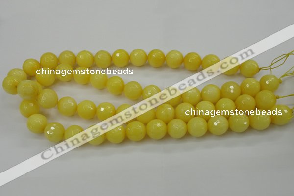 CCN2257 15.5 inches 12mm faceted round candy jade beads wholesale