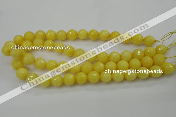 CCN2258 15.5 inches 14mm faceted round candy jade beads wholesale