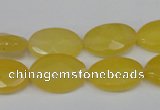 CCN226 15.5 inches 12*18mm faceted oval candy jade beads