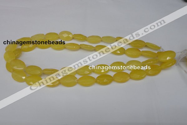 CCN226 15.5 inches 12*18mm faceted oval candy jade beads