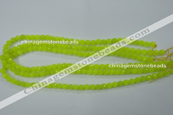 CCN2262 15.5 inches 6mm faceted round candy jade beads wholesale