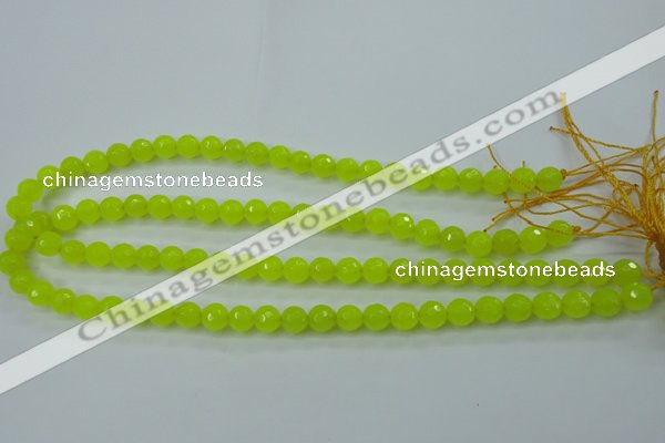 CCN2263 15.5 inches 8mm faceted round candy jade beads wholesale