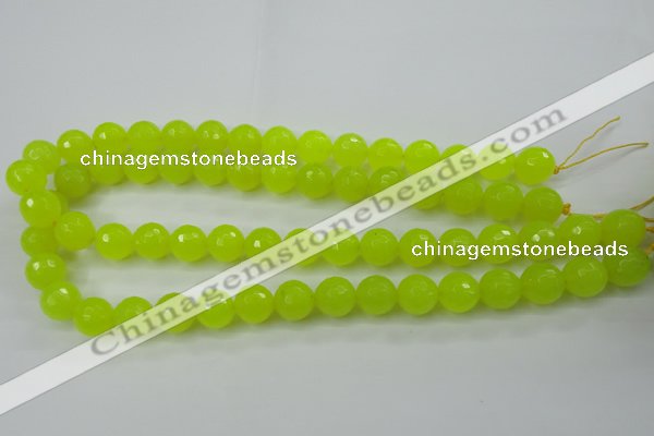 CCN2266 15.5 inches 14mm faceted round candy jade beads wholesale