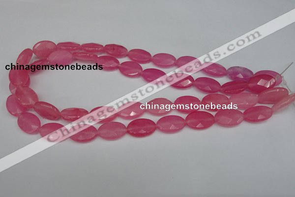 CCN227 15.5 inches 12*18mm faceted oval candy jade beads