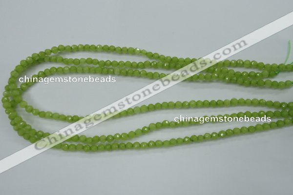 CCN2270 15.5 inches 4mm faceted round candy jade beads wholesale