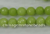 CCN2273 15.5 inches 10mm faceted round candy jade beads wholesale