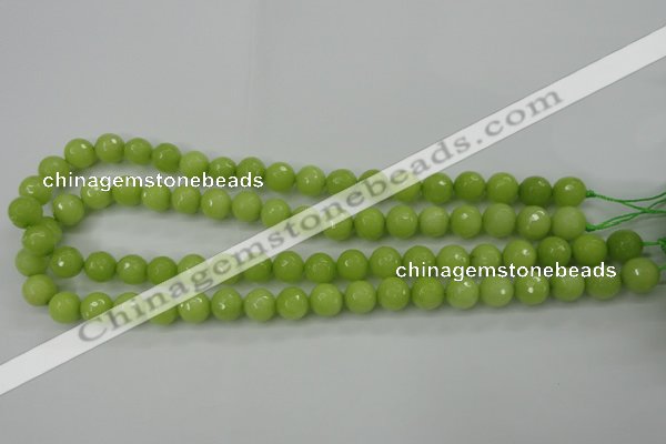 CCN2273 15.5 inches 10mm faceted round candy jade beads wholesale