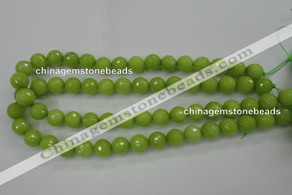 CCN2274 15.5 inches 12mm faceted round candy jade beads wholesale