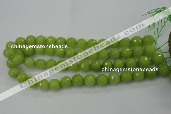 CCN2275 15.5 inches 14mm faceted round candy jade beads wholesale