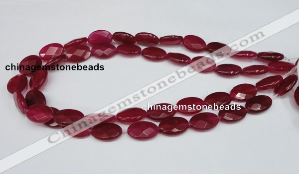 CCN228 15.5 inches 12*18mm faceted oval candy jade beads