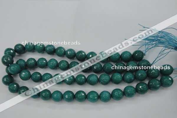 CCN2283 15.5 inches 14mm faceted round candy jade beads wholesale