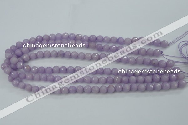 CCN2288 15.5 inches 8mm faceted round candy jade beads wholesale