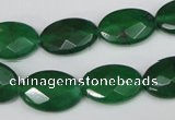 CCN230 15.5 inches 12*18mm faceted oval candy jade beads