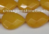 CCN2326 15.5 inches 18*25mm faceted flat teardrop candy jade beads