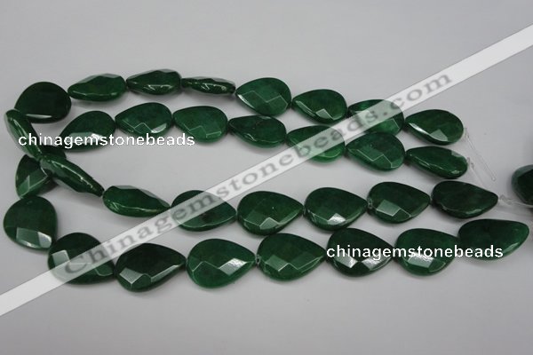 CCN2332 15.5 inches 18*25mm faceted flat teardrop candy jade beads