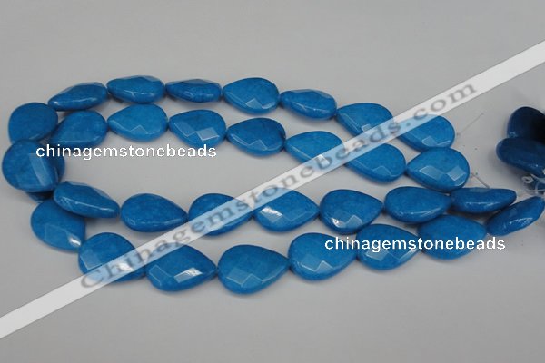 CCN2334 15.5 inches 18*25mm faceted flat teardrop candy jade beads