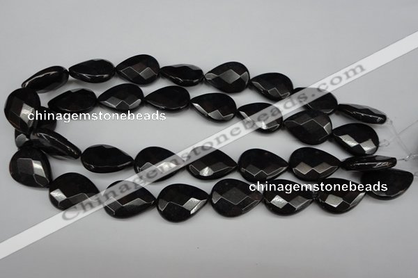 CCN2336 15.5 inches 18*25mm faceted flat teardrop candy jade beads