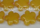 CCN2340 15.5 inches 20mm carved flower candy jade beads wholesale