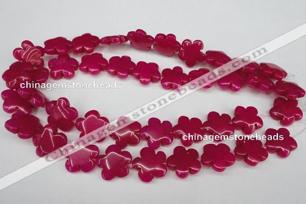 CCN2342 15.5 inches 20mm carved flower candy jade beads wholesale