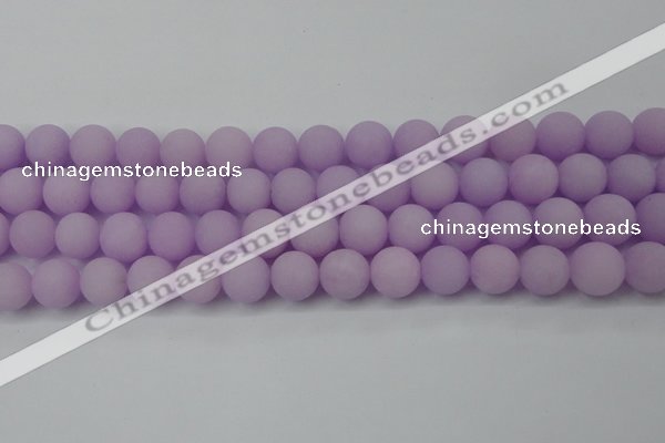 CCN2401 15.5 inches 4mm round matte candy jade beads wholesale