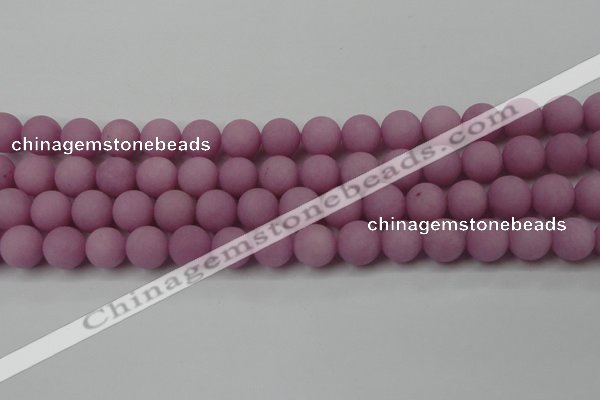 CCN2403 15.5 inches 4mm round matte candy jade beads wholesale