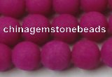 CCN2404 15.5 inches 4mm round matte candy jade beads wholesale