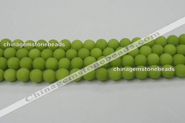 CCN2409 15.5 inches 4mm round matte candy jade beads wholesale