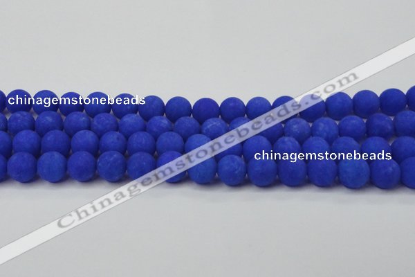 CCN2413 15.5 inches 4mm round matte candy jade beads wholesale