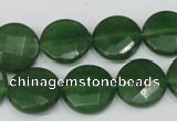 CCN242 15.5 inches 15mm faceted coin candy jade beads wholesale