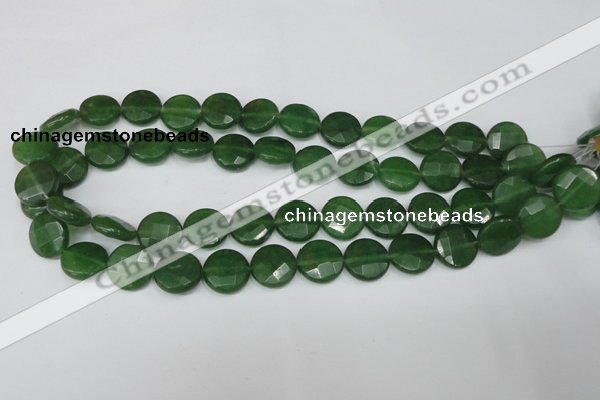 CCN242 15.5 inches 15mm faceted coin candy jade beads wholesale