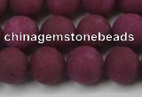 CCN2425 15.5 inches 6mm round matte candy jade beads wholesale