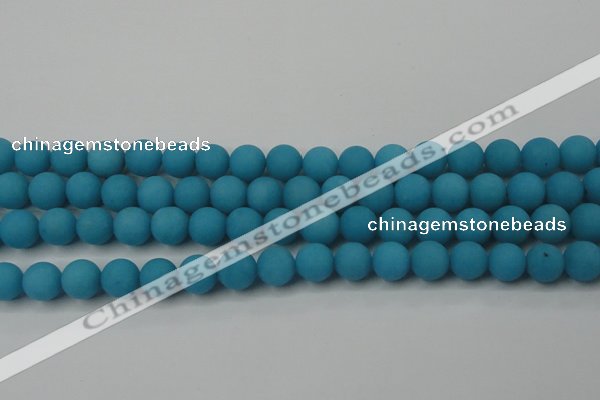 CCN2431 15.5 inches 6mm round matte candy jade beads wholesale