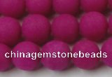 CCN2444 15.5 inches 8mm round matte candy jade beads wholesale