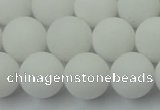 CCN2500 15.5 inches 14mm round matte candy jade beads wholesale